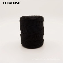 Custom Manufactured Wholesale Cotton Rope Fashion Black 3mm X 100m